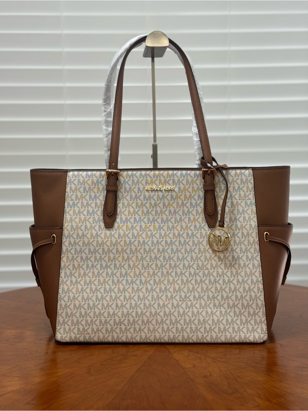 Michael Kors Brown and Vanilla Signature Tote Bag